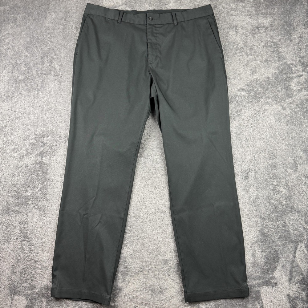 Nike Dri-FIT Victory Pants Mens 36x30 Black Golf Stretch Chino Flat Front Swoosh